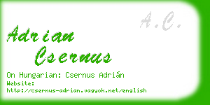 adrian csernus business card